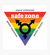 LGBT+ Safe Zone Equality Photographic Print