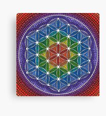 Rainbow Flower of Life Canvas Print