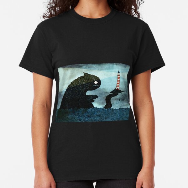 Sea monster & Lighthouse Classic T-Shirt