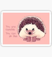 "You Are Capable" Hedgehog Sticker