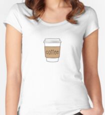 Coffee Cup Fitted Scoop T-Shirt
