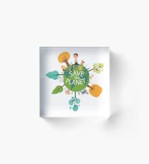 Save the Planet Acrylic Block