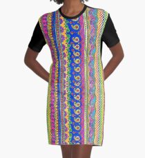 Color Borders Galore Graphic T-Shirt Dress