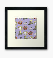 Seasonal Cats Framed Print