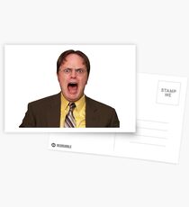 Dwight Schrute Schreien Lustig Postkarten