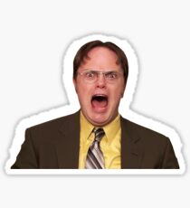 Dwight Schrute Yelling Funny Sticker