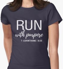 Run with purpose Women's Fitted T-Shirt