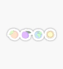 the front bottoms - peach Sticker