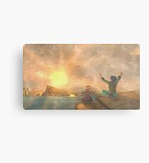 Yoga face to the Sun - 瑜伽面对太阳 Metal Print