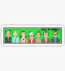 Faces of BILL MURRAY. Comic book characters Sticker