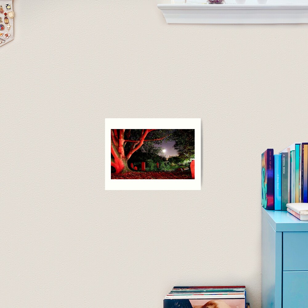 Graveyard at Midnight Art Print