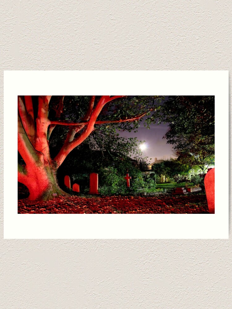 Alternate view of Graveyard at Midnight Art Print