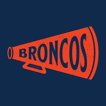 Denver Broncos // Retro Fan Art Design Sticker for Sale by AqUessT12