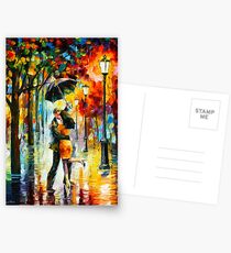 Tanz unter dem Regen - Leonid Afremov Postkarten