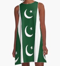 Pakistan Flag A-Line Dress