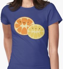 Orange & Lemon Friends Women's Fitted T-Shirt