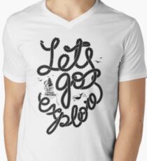 LETS GO EXPLORE Men's V-Neck T-Shirt