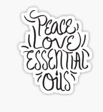 Peace Love Essential Oils - Aromatherapy Oil Saying Sticker