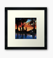 Rotating ART! two pics in one! fishing and gathering/Dali Framed Print