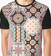 Honeycomb Abstract in Pink Graphic T-Shirt