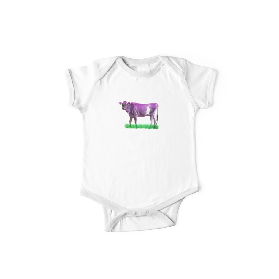 "Purple Cow" One Piece Short Sleeve by Kathy Weaver Redbubble