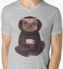 Sloth I♥lazy Men's V-Neck T-Shirt