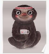 Sloth I♥lazy Poster