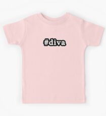 Diva - Hashtag - Black & White Kids Tee