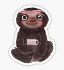 Sloth I♥yoga Sticker