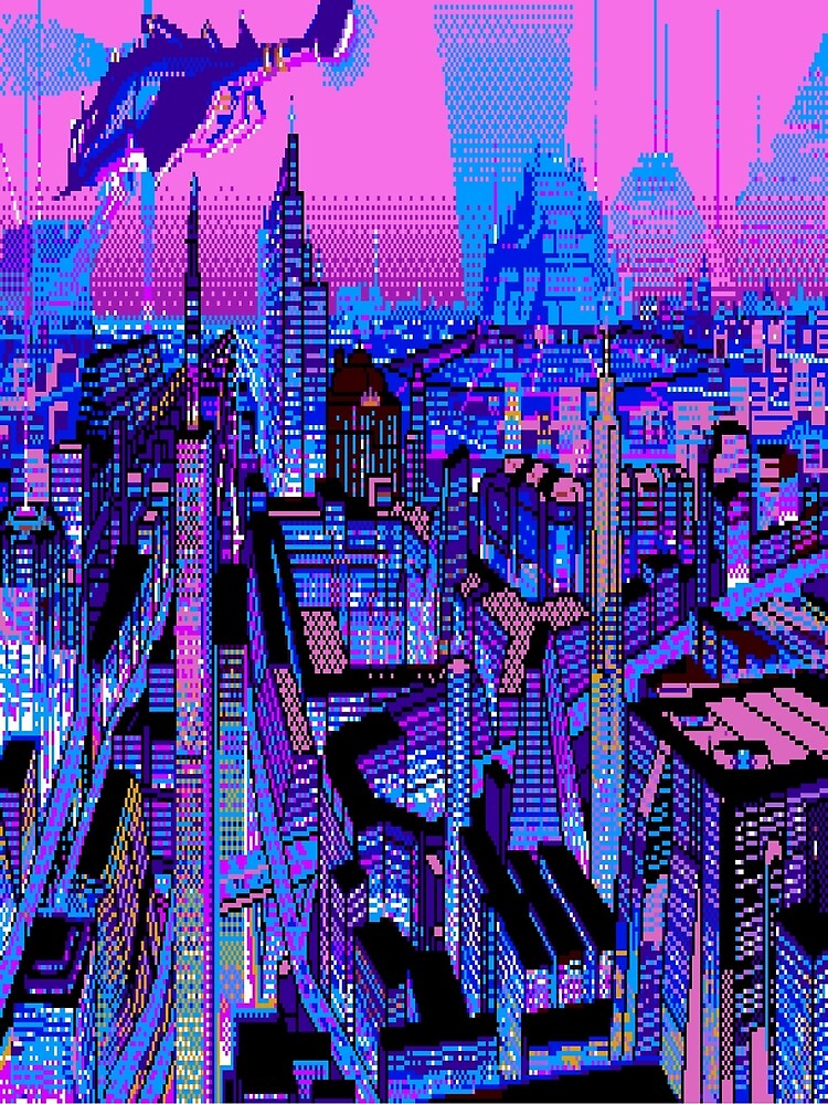 "Vaporwave City" by i-am-2-D | Redbubble