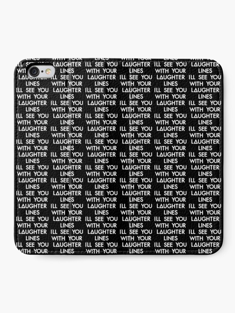 Alternative Ansicht von Lachfalten (weiß) iPhone Flip-Case