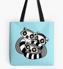 Cuddly Ring Tailed Lemurs Tote Bag