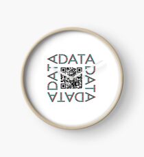 Punchcard data (QR, 3D) Clock