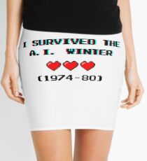I survived the A.I. winter (8-bit 3D) Mini Skirt