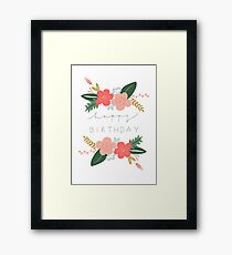 Fiona Happy Birthday/Greetings Card Framed Print