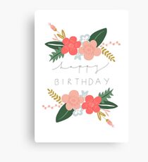 Fiona Happy Birthday/Greetings Card Canvas Print