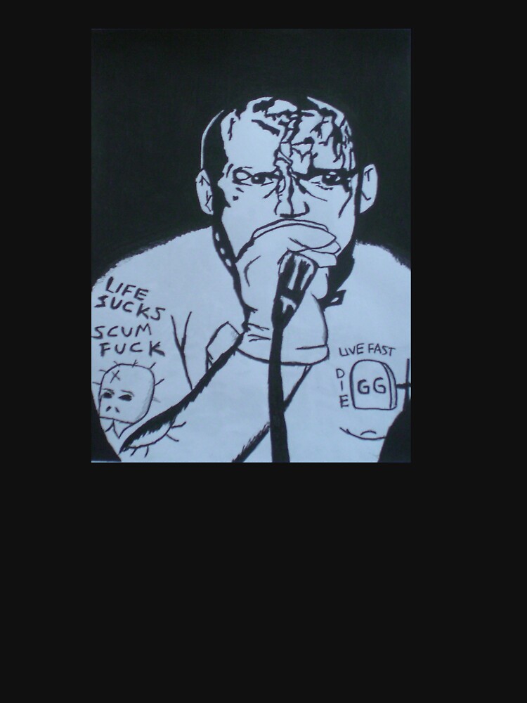 “GG Allin” T-shirt by PooStick | Redbubble