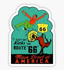 Route 66 Main Street of America Vintage Travel Decal Sticker