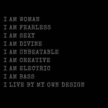 I am Woman lyrics Sticker for Sale by ashlenamusic