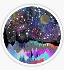 Orion Watercolor Mountain Landscape Sticker