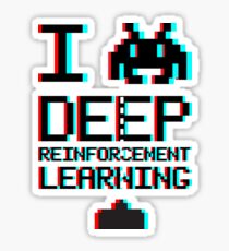 I heart deep reinforcement learning, capital (8-bit 3D) Sticker