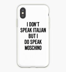 i do speak moschino iPhone Case