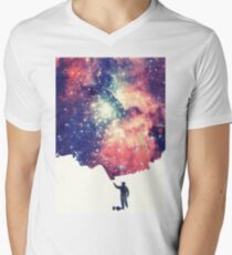 Painting the universe (Colorful Negative Space Art) Men's V-Neck T-Shirt