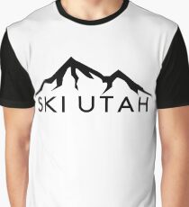 SKI UTAH SKIFAHREN SNOWBOARD ALTA PARK STADT Grafik T-Shirt