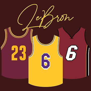 Lebron James Jersey Sticker for Sale by WalkDesigns