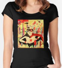 Wonder Boy Street Art Women's Fitted Scoop T-Shirt