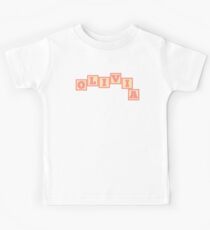 Baby Olivia in alphabet building blocks Kids Tee