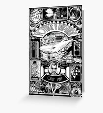 BIOSHOCK JULES VERNE STYLE BW Greeting Card