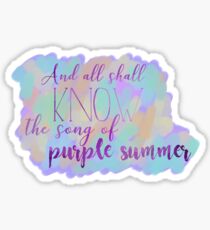 Song of Purple Summer Sticker