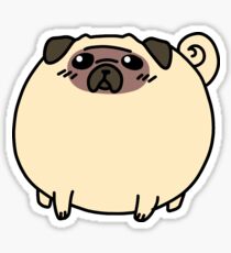 Fetter runder Mops Sticker